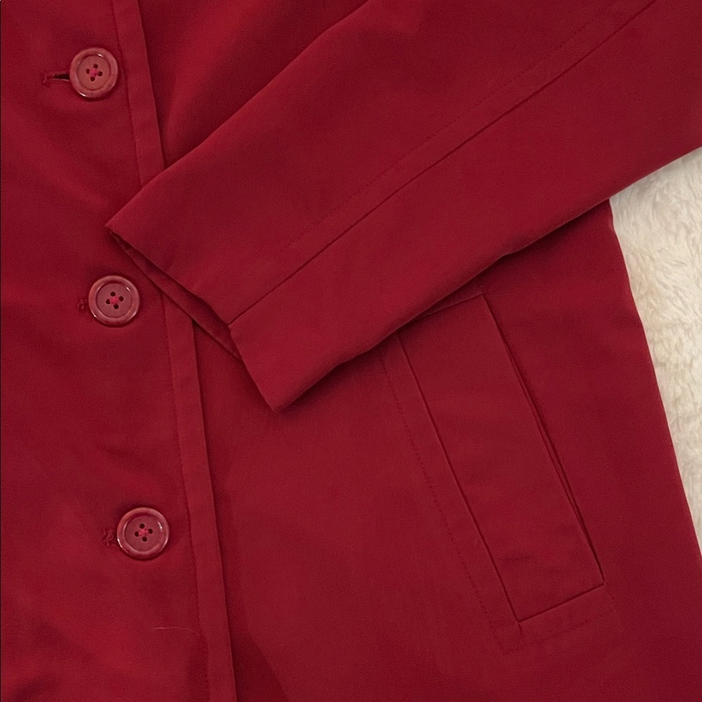 Merona Red Trench Coat - Picture 3 of 4